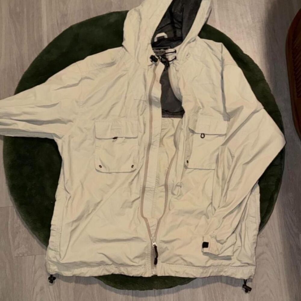 Eddie-bauer Men's Cream and White Jacket